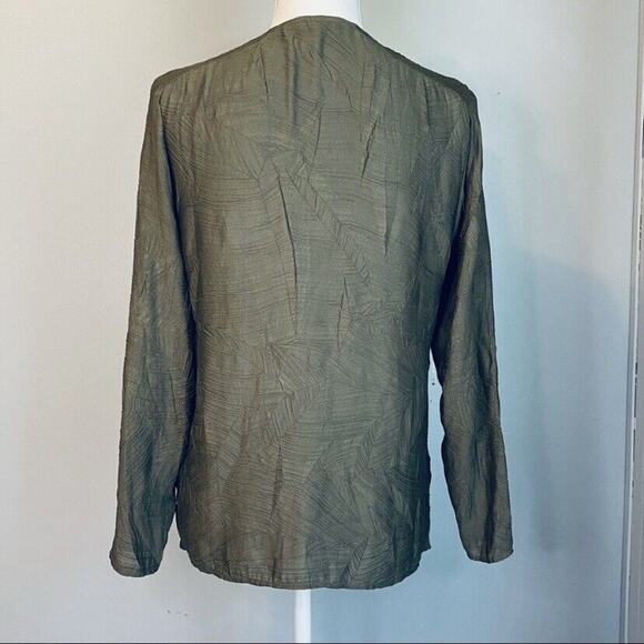 Cooper & Ella Green Wrap Front Blouse - Picture 3 of 8